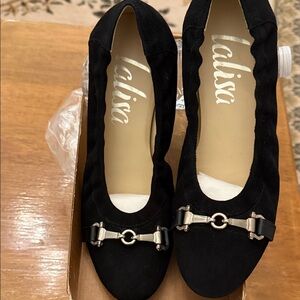 Black Women's Shoes with Silver Accents